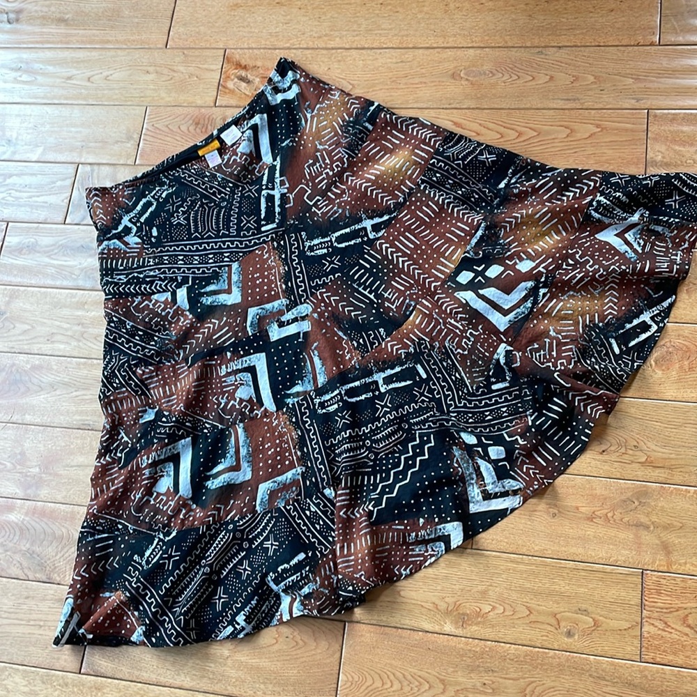 Ruby Rd. Black/brown/white skirt women size: 16
